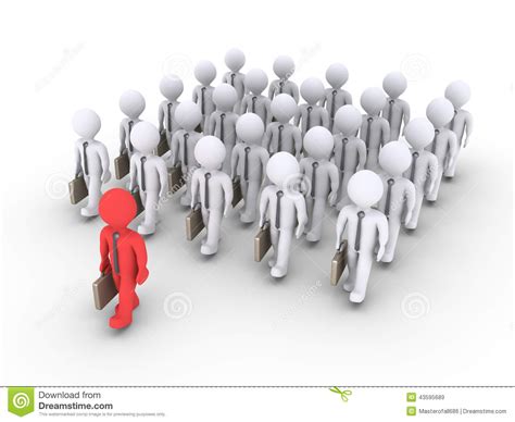 Businessman Is Leading A Group Of Other Businessmen Stock Illustration