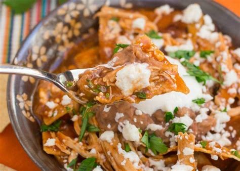 Red Chicken Chilaquiles Recipe Dan330 Easy Chilaquiles Recipe