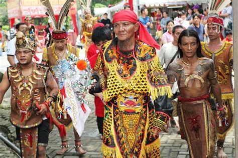 Dayak Tribe Attends Cap Go Meh New Year Celebration New Year