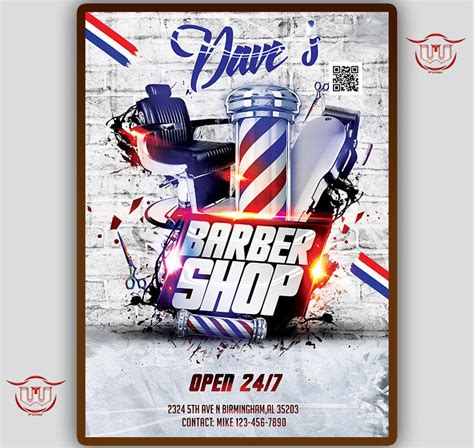Barber Shop Flyer Barber Flyer Barber Shop Grand Opening Etsy
