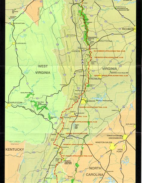 Appalachian Trail West Virginia Map Umpqua National Forest Map