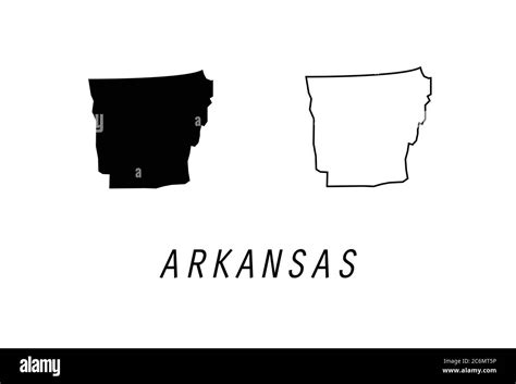 Arkansas Map Outline Us State Vector Illustration Stock Vector Image