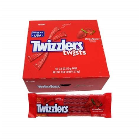 Twizzlers Strawberry Twists 70g Aniseed Rock