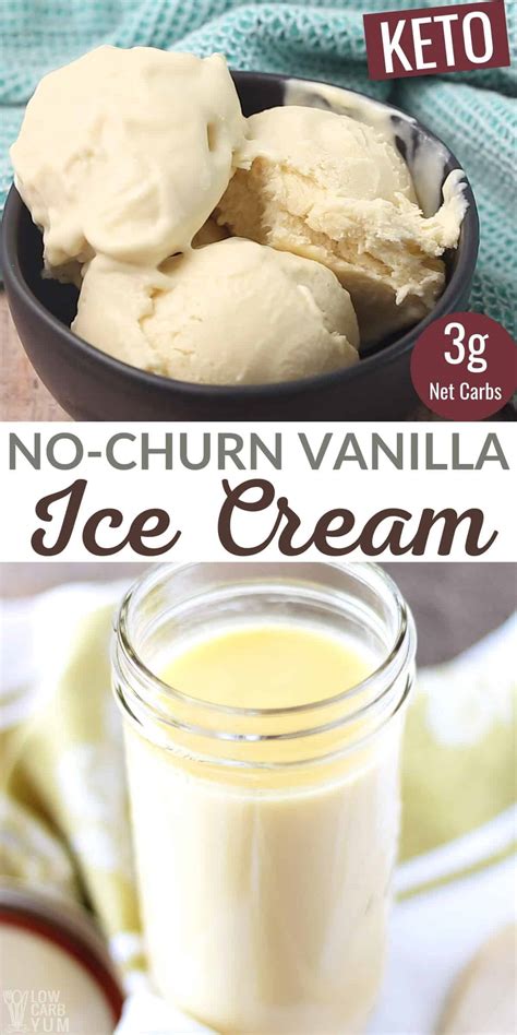 Keto Vanilla Ice Cream Recipe No Churn Method Low Carb Yum
