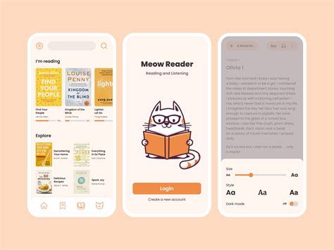 Meow Book Reader App By Anastasiia Mishchenko On Dribbble