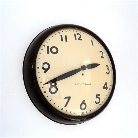 Vintage Seth Thomas Wall Clock School Clock By Whipowill On Etsy