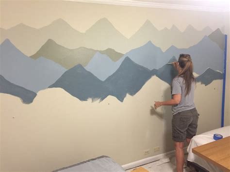 Mountain Mural Tutorial In A Boys Bedroom The Decorologist Boys