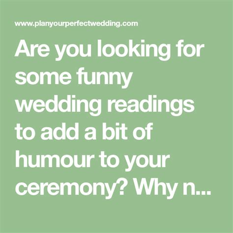 13 Funny Wedding Readings Guaranteed To Make Your Guests Laugh
