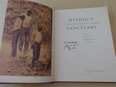 Without Sanctuary Lynching Photography In America Par James Allen Fine Hardcover 1999 4th