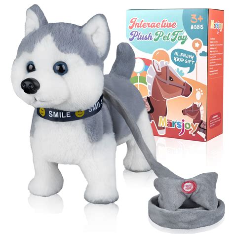 Buy Husky Walking And Barking Puppy Dog Toy With Control Leash