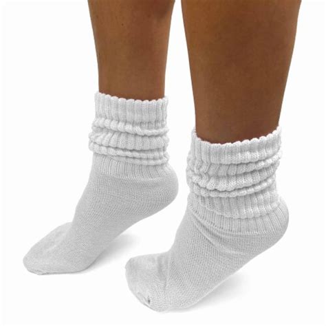 6 Pairs Scrunchie Slouch Socks Cotton Plush Soft Thick Junior Girls 6 8