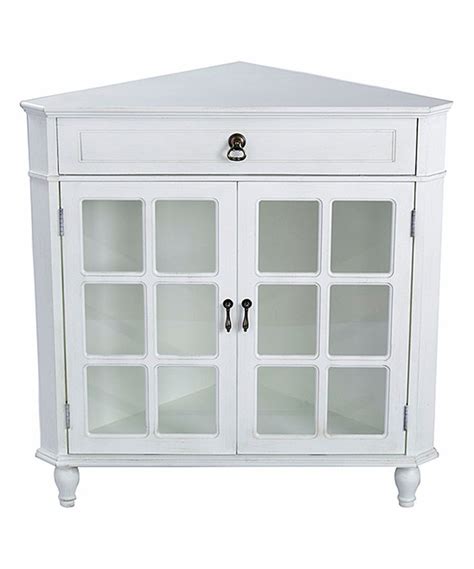 Antique White Window Corner Cabinet Accent Chests And Cabinets Cabinet Classic Cabinets