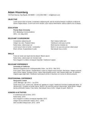 The template uses headings and font spacing to space out your information, without any graphics, tables or columns to confuse ats software. Internship Resume Template | IPASPHOTO