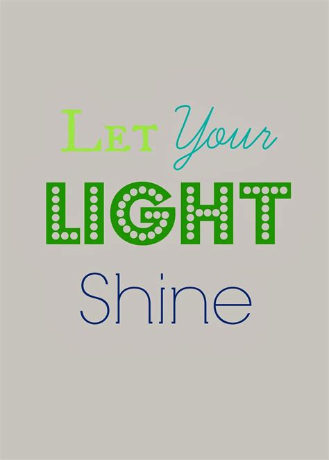 Let Your Light Shine Free Printable