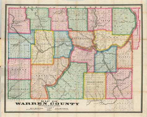 Map Of Warren County Pennsylvania Curtis Wright Maps