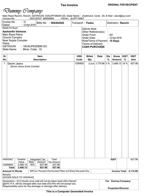 New Gst Invoice Format Tdl For Tally Erp 9