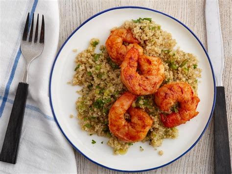 Spicy Shrimp With Ginger Lime Quinoa Recipe Food Network Kitchen