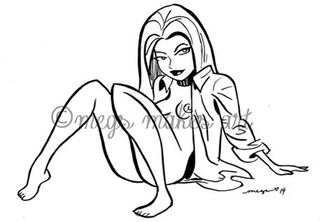 Draw Sexy Inked Sketch Cards Bruce Timm Style