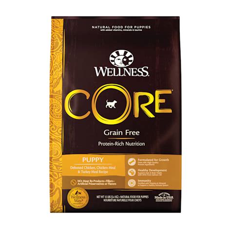 The dog is one of the best friends of people and of course we want to give your protégé love, care and the best of possible food. Wellness CORE Natural Grain Free Dry Puppy Food, 12 lbs ...