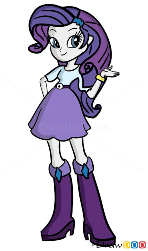 How To Draw Rarity Equestria Girls