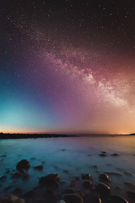 Free Images Horizon Sky Night Star Dawn Atmosphere Galaxy