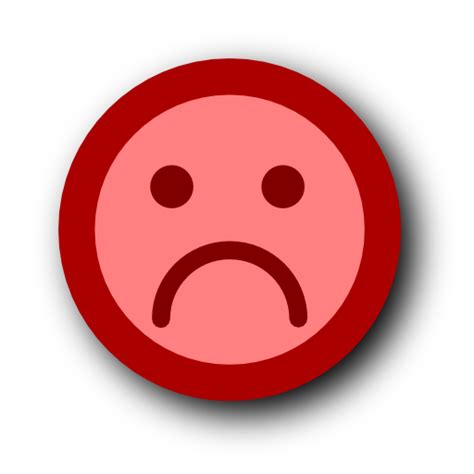 Smiley Icon Red Sad Clipart Best
