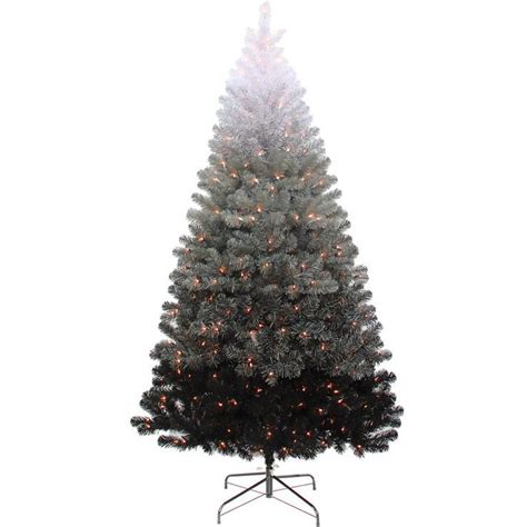 F12 7ft Pre Lit Grey Ombre Christmas Tree Ombre Christmas Tree Grey