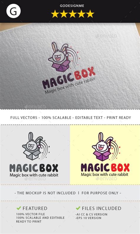 Magic Box Logo Preview Graphicriver In 2022 Logo Design Template