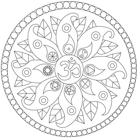 A very simple mandala for kids who like this sport. Mandalas to print for free - Mandalas Kids Coloring Pages