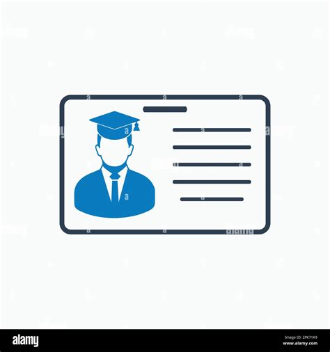Student Id Card Flat Style Vector Eps Stock Vector Image And Art Alamy