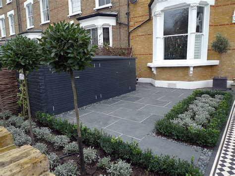 Small garden design ideas for backyard landscaping ideas. bespoke charcoal bin bike storage slate paving knot garden ...