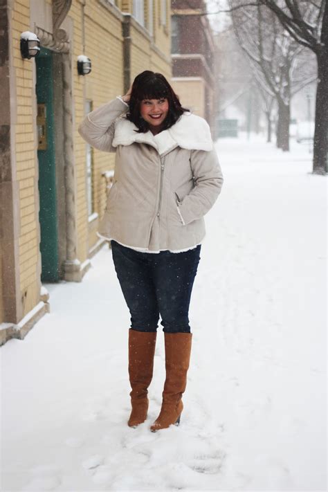 snow day feat plus size sherpa coat from lane bryant