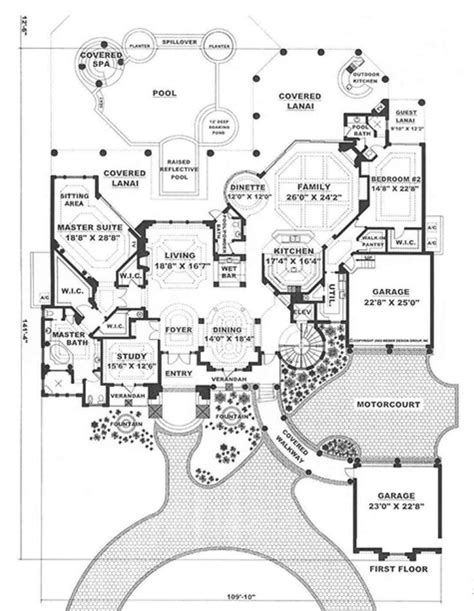 House Plan 1018 00194 Florida Plan 7216 Square Feet 5 6 Bedrooms