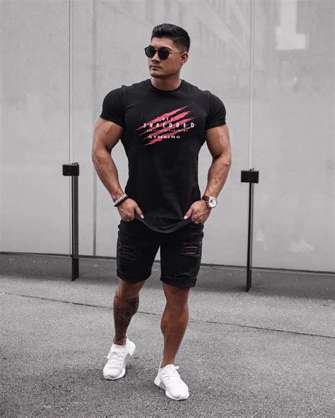 New Workout Clothes Cotton RISE Gyms T Shirts Mens Short Sleeve T Shirt ...