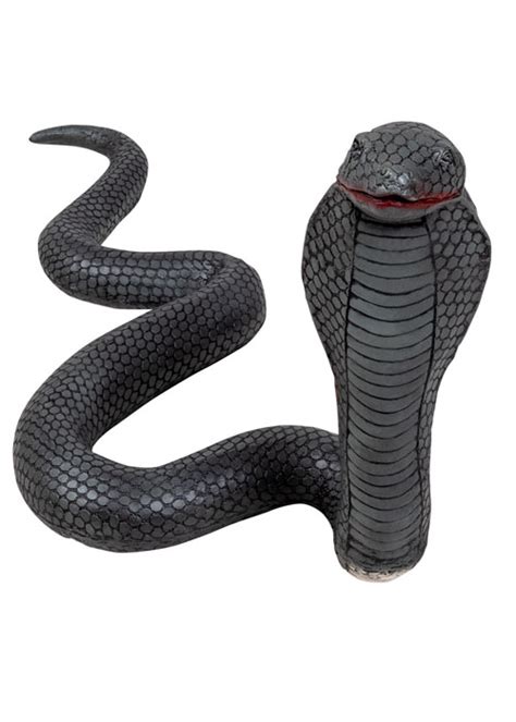 Halloween Large Cobra Black Prop Rubber Snake 72265 Struts Party