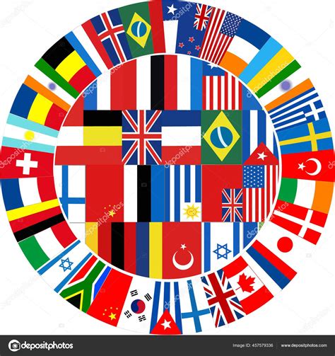 Flags Vector World Flags Icons Flat Style Stock Vector Image By