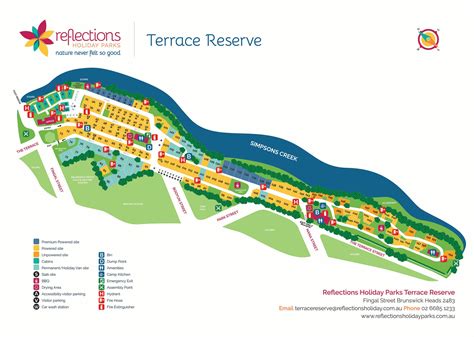 Terrace Reserve Holiday Park Map - Reflections Holiday Park