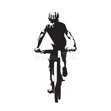 Mountain Bike Cycling Mtb Vector Silhouette Stock Vector
