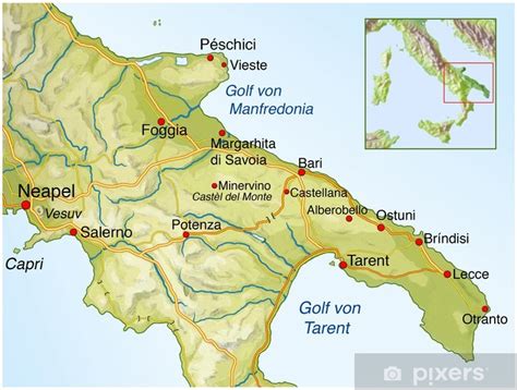 Puglia Italia Mapa Increíbles Imágenes Gratis