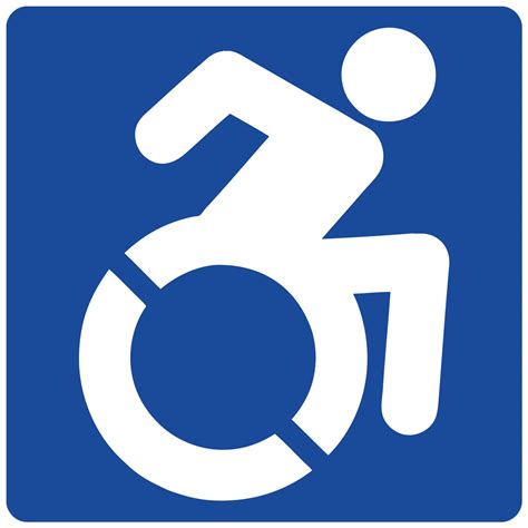 White On Blue Dynamic Accessibility Symbol Sign Nhe 2 Whtonblu