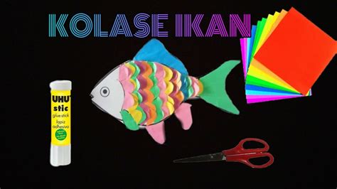 Kolase Ikan Dari Kertas Origami Kertas Warna Youtube