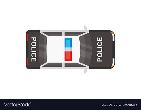 Police Car With Top View Royalty Free Vector Image