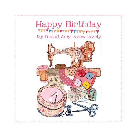 Personalised Sewing Card By Alice Palace