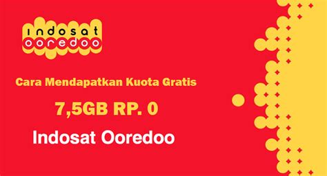 Kesimpulannya untuk mendapatkan kuota gratis indosat terbaru saat ini ada 3 cara yaitu melalui dial, sms dan aplikasi myim3. Cara Mendapatkan Kuota 7,5GB Gratis Indosat Ooredoo ...