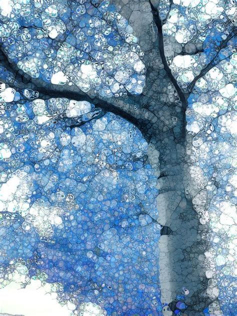 Magic Blue Tree Canvas Print Abstract Painting Canvas Painting Canvas