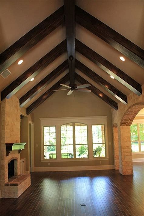 Beams Living Room Cathedral Ceiling Living Room Vaulted