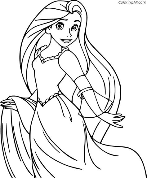 Coloring pages for kids fairy fantasy coloring pages. 57 free printable Tangled coloring pages in vector format ...