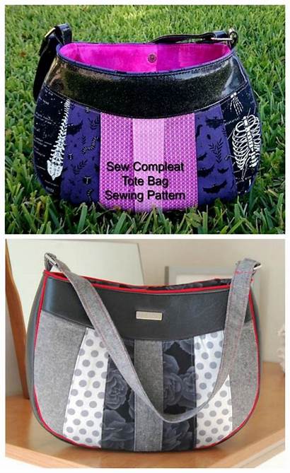 Bag Tote Sew Pattern Shoulder Compleat Sewing