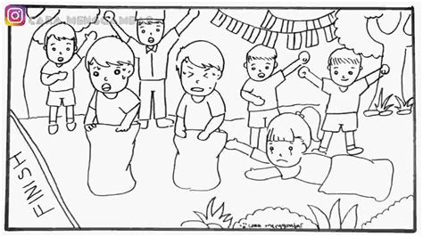 Mewarnai Gambar Tema 17 Agustus | Warna, Sketsa, Gambar