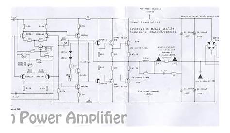 5000 Watts High Power Amplifier Schematic | Subwoofer Bass Amplifier
